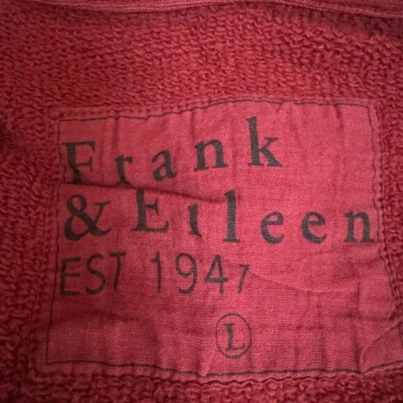 Frank & Eileen triple fleece 100% cotton wrap dress in cranberry size L NWT - Picture 5 of 8